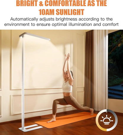 PalFish Pure Light Floor Lamp, 100W Full-Spectrum Standing Lamp for Bedroom, Living Room & Office 